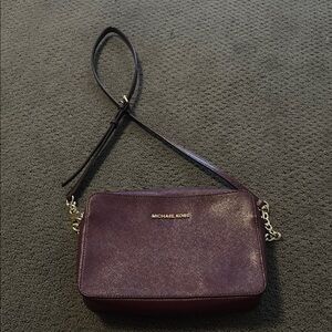 Plum Michael Kors crossbody purse